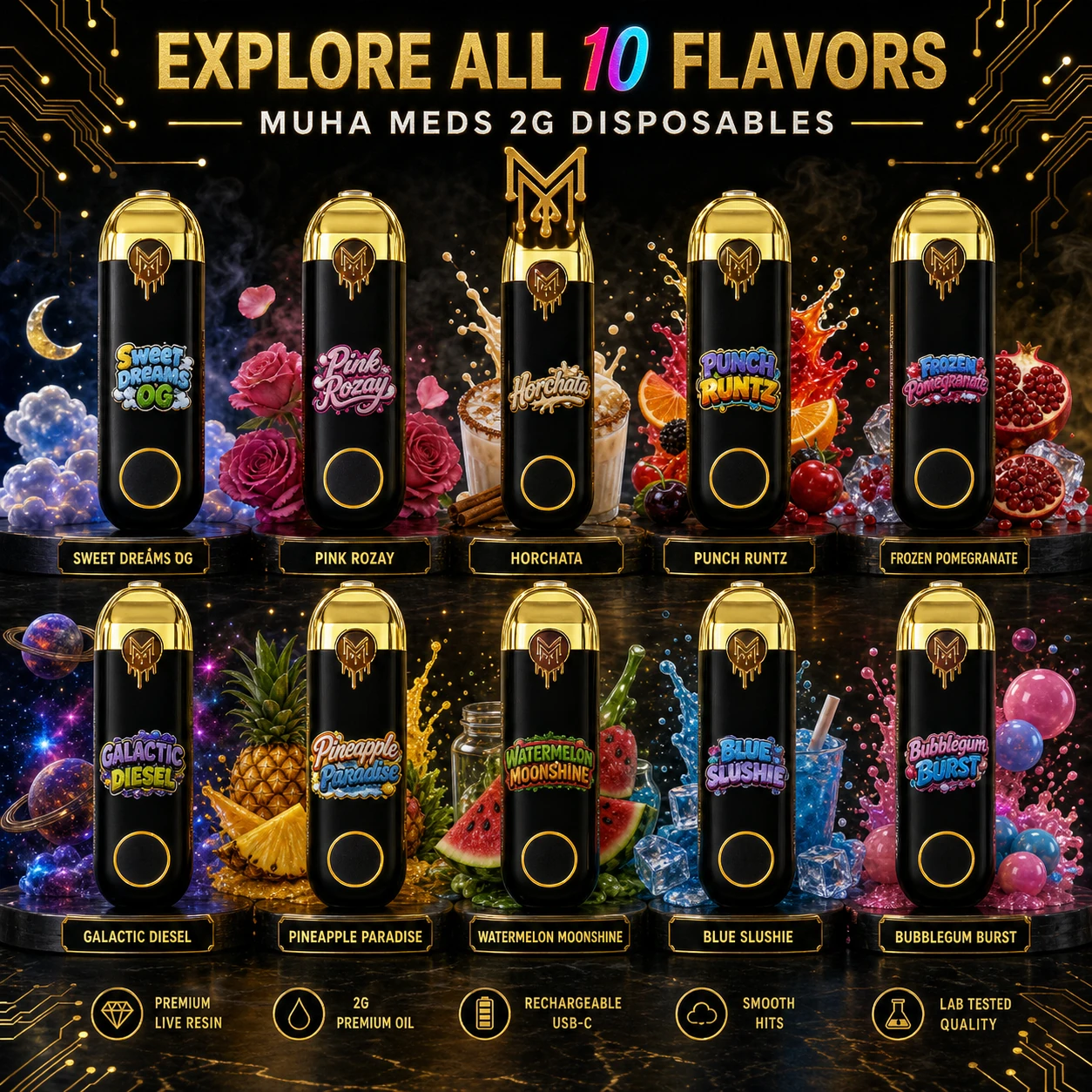 Muha Meds flavor lineup